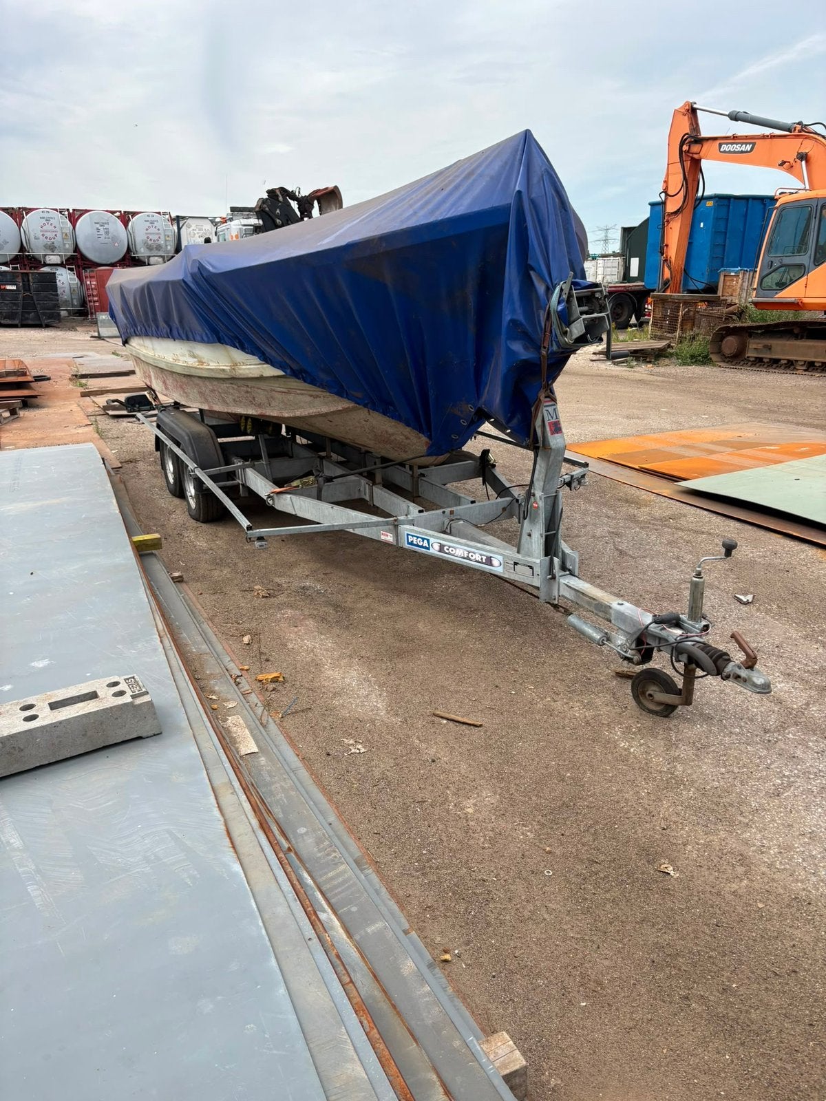 Sloep RVS boot, Tender, Gebruikt, Staal, Binnenboordmotor