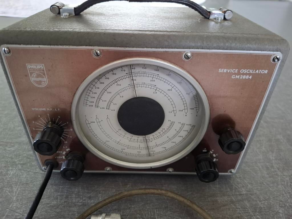 Philips Service Oscillator GM2884 - Vintage Testapparatuur, Telecommunicatie, Zenders en Ontvangers, Ophalen of Verzenden, Gebruikt