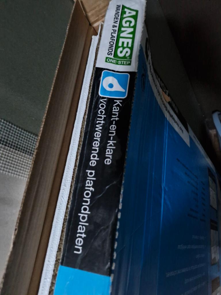 2 1/2 vochtwerende plafondplaten wit 60x120 cm AgnesOne-Step, Doe-het-zelf en Verbouw, Platen en Panelen, Ophalen, Nieuw, Hout