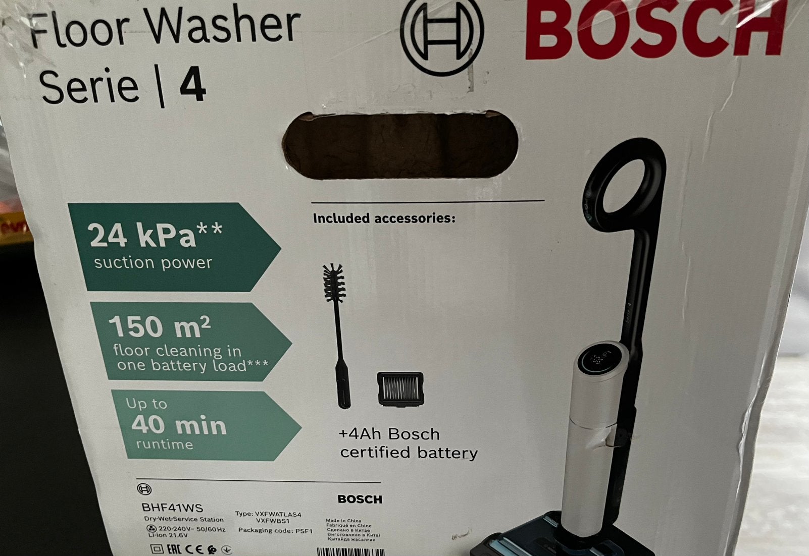 Bosch OneFlow BHF41WS Accu Vloerreiniger - 2-in-1 - NIEUW, Huis en Inrichting, Schoonmaakartikelen, Ophalen of Verzenden, Overige typen