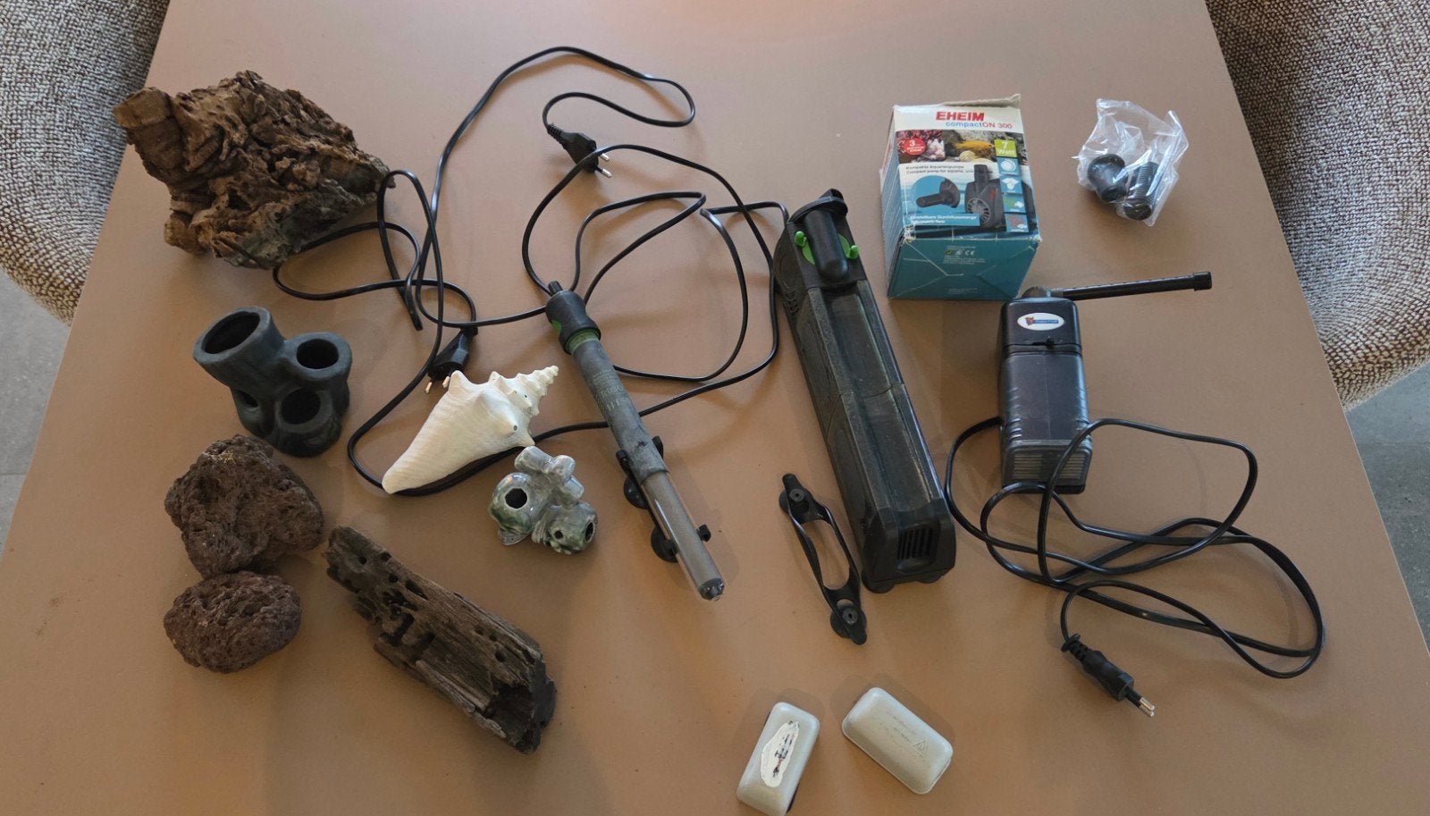 leuk en compleet setje voor aquarium, Ophalen of Verzenden, Inclusief toebehoren, Gebruikt, Overige typen