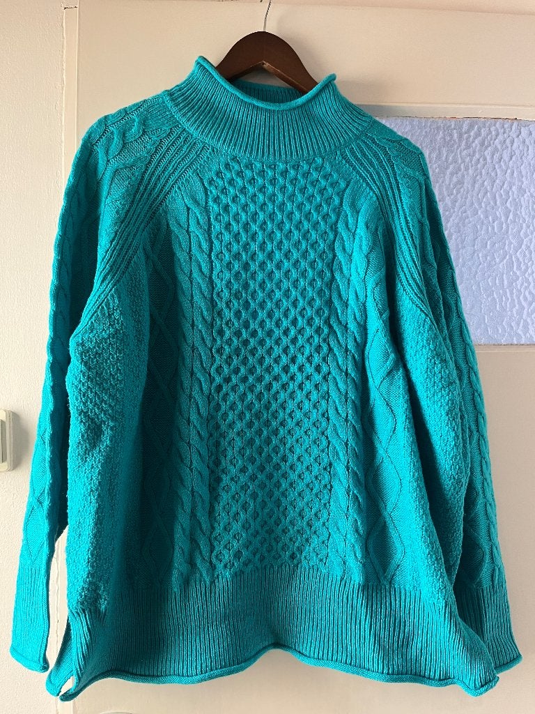 Turquoise trui HEMA, Overige kleuren, Maat 42/44 (L), Ophalen of Verzenden, Gedragen