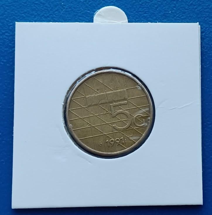 5 gulden 1991 - Beatrix, Postzegels en Munten, Munten | Nederland, Verzenden, Koningin Beatrix, 5 gulden, Losse munt