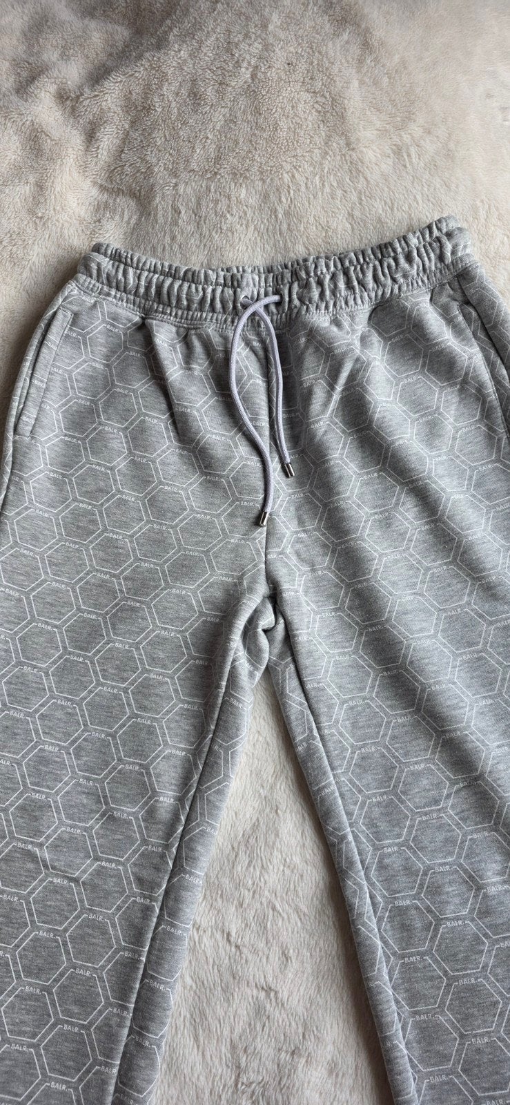 Balr. Joggingbroek Grijs met Hexagon Patroon - Maat XL, Balr., Ophalen of Verzenden, Grijs, Maat 56/58 (XL)