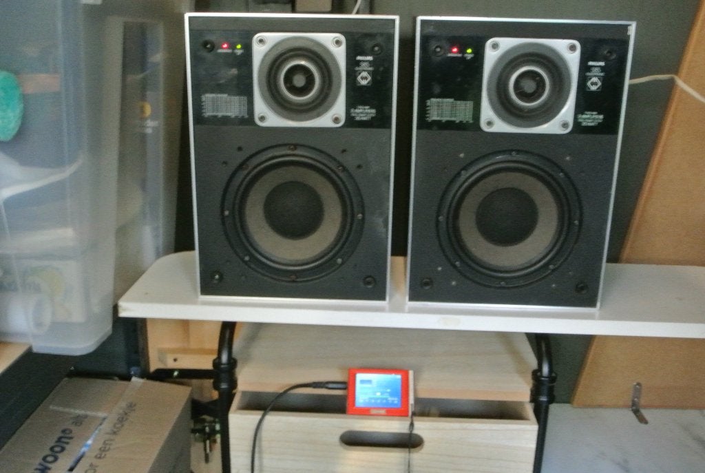 Te koop: Philips 585 Electronic Actief luidsprekers KOOPJE!!, Audio, Tv en Foto, Ophalen, Stereo speakers, Philips, Gebruikt