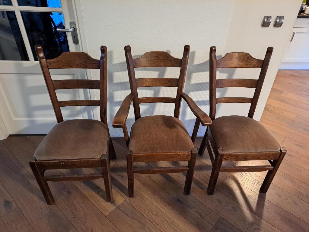 eetkamer stoel (en), Ophalen, Zo goed als nieuw, Hout, Drie