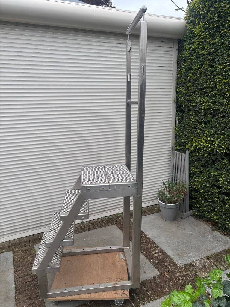 Grote aluminium bordestrap/magazijn trap/boot, Ophalen, Zo goed als nieuw, Trap, 2 tot 4 meter