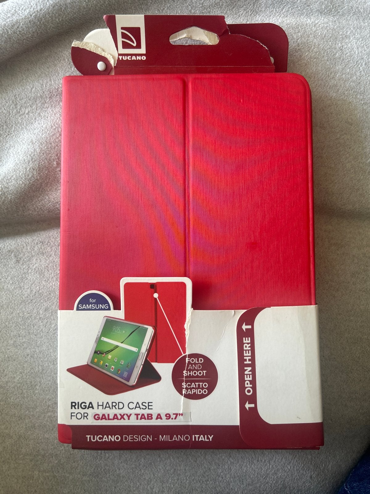 Tucano Riga Hard Case voor Samsung Galaxy Tab A 9.7" - Rood, Ophalen of Verzenden, Nieuw, 9 inch