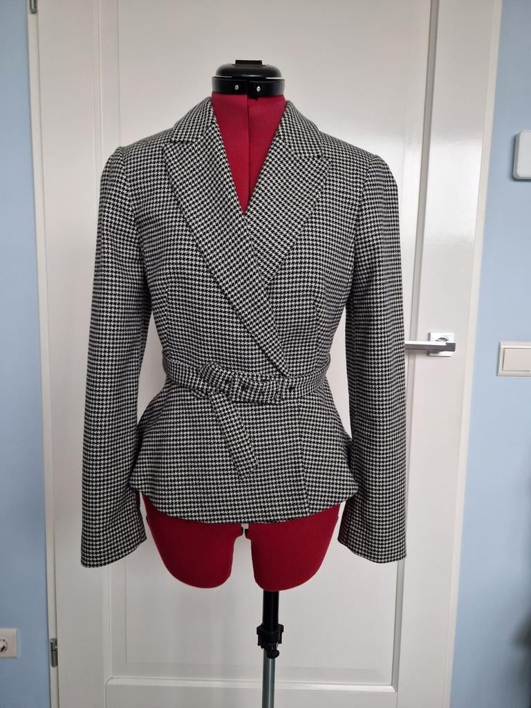 L.K. Bennett wollen blazer, mt 38, Ophalen of Verzenden, Zo goed als nieuw, Maat 38/40 (M), Grijs