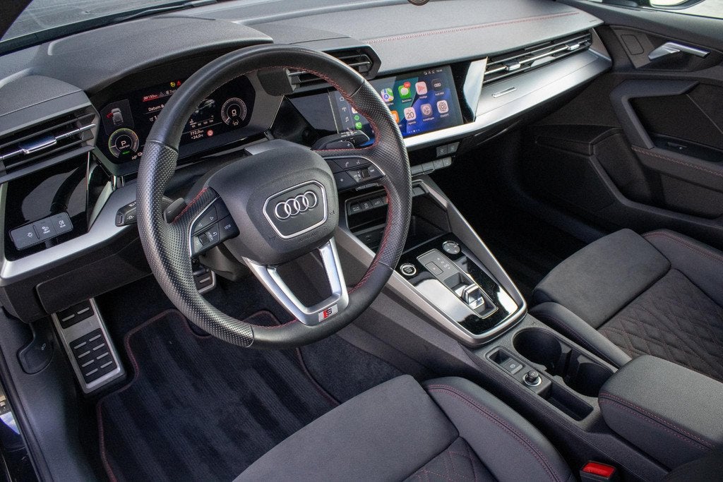 Audi A3 Sportback 40 TFSIe S line RS Bekleding MATRIX PANO M, Auto's, Audi, Stof, Gebruikt, 4 cilinders, Zwart