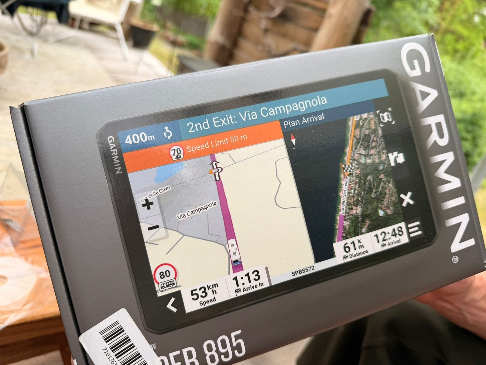 Garmin 895 (grote) camper/truck navigatiesysteem 8”, Ophalen of Verzenden, Zo goed als nieuw