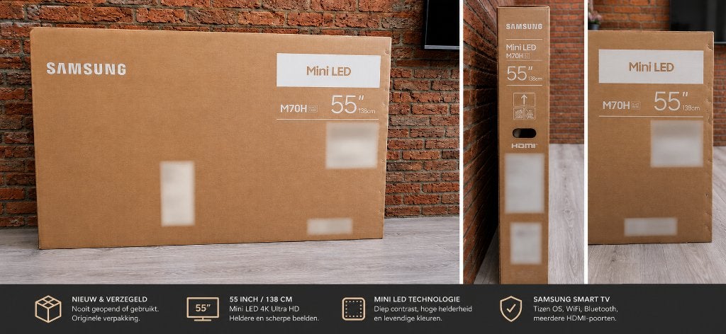 VERZEGELD Samsung 55” Mini LED 4K Smart TV  €̶7̶0̶0̶   €499, Audio, Tv en Foto, Ophalen, LED, 50 Hz, Nieuw