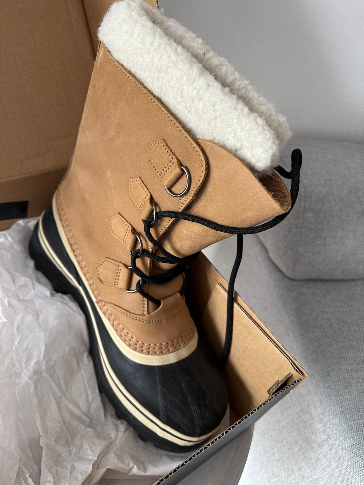 Sorel Caribou Snowboots 41 - Zo goed als nieuw, Kleding | Dames, Schoenen, Ophalen of Verzenden, Zo goed als nieuw, Zwart, Snowboots