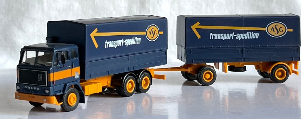 Herpa: Volvo F89 combinatie "ASG Transport-Spedition", Ophalen of Verzenden, Zo goed als nieuw, Bus of Vrachtwagen, Herpa