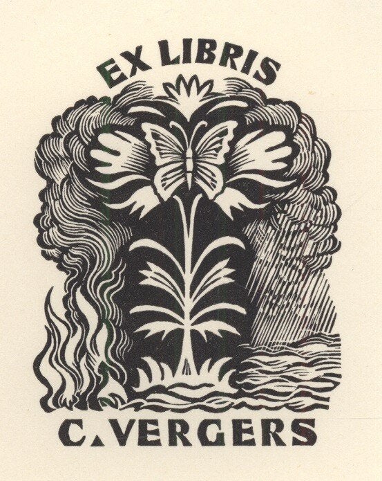 1697 Ex Libris Nederland : Thijs Mauve, 1953, Verzenden, Ex libris