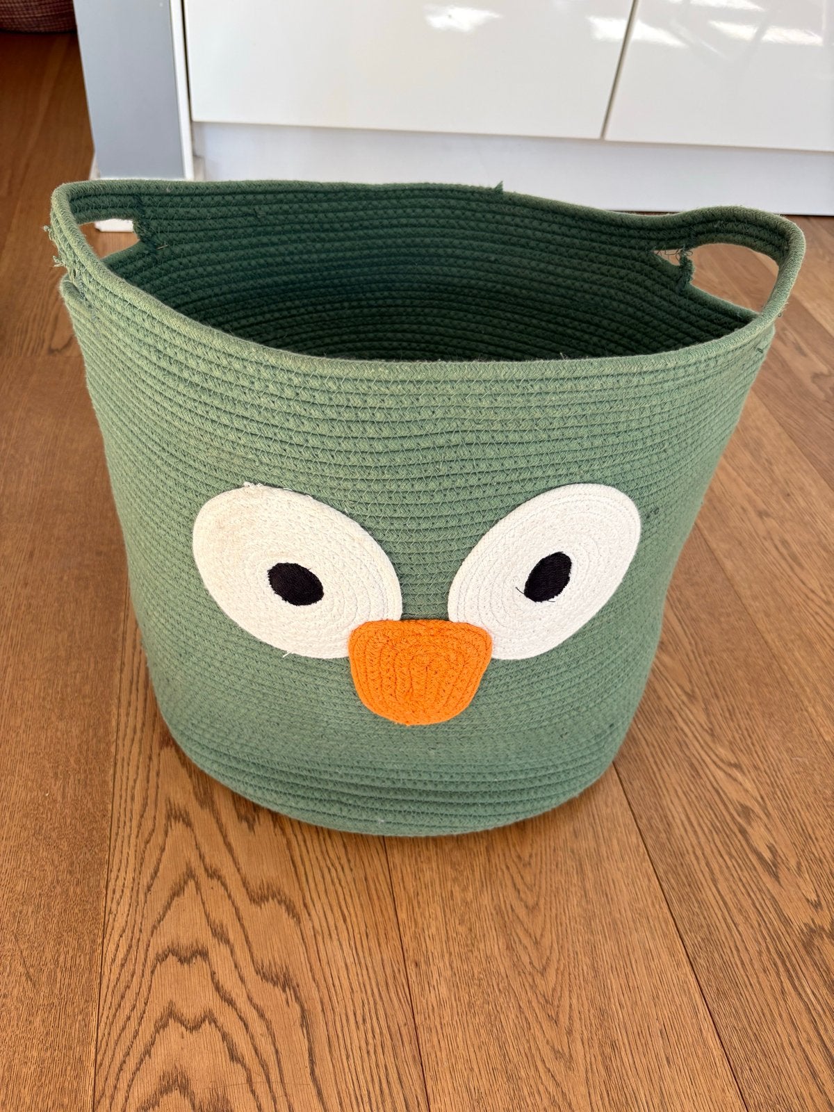 IKEA Uppsta opbergmand met uil design, Groen, Overige stijlen, Ophalen of Verzenden, Zo goed als nieuw
