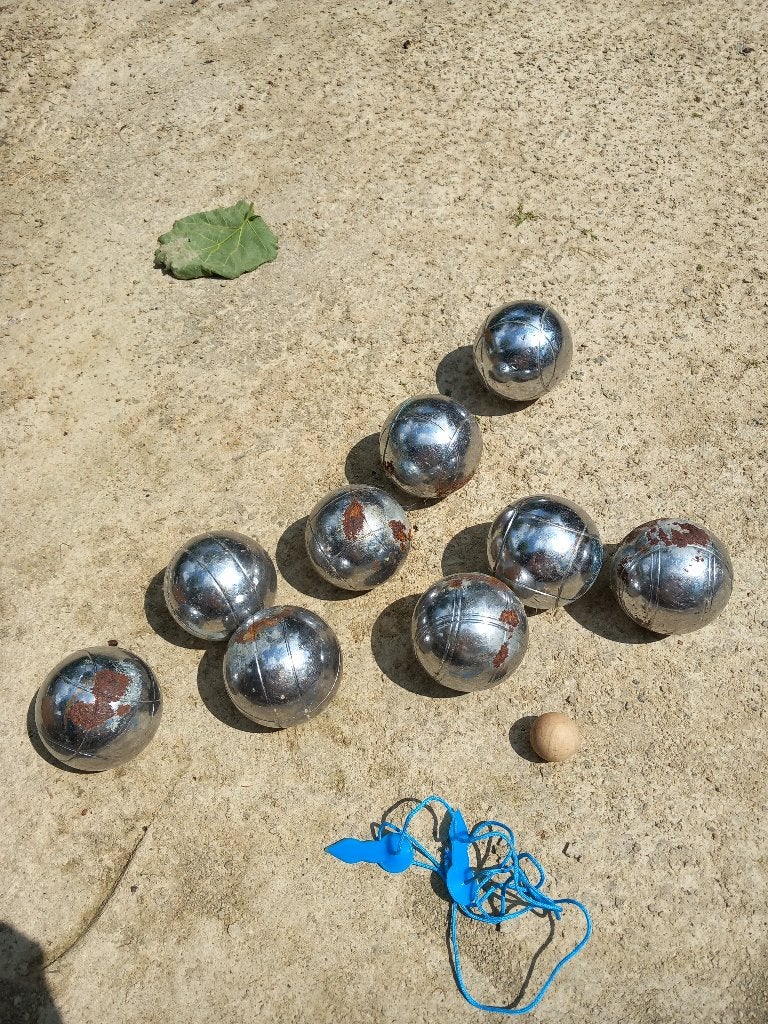 Jeu de boules- set van 9 ballen, Ophalen of Verzenden, Gebruikt, Bal