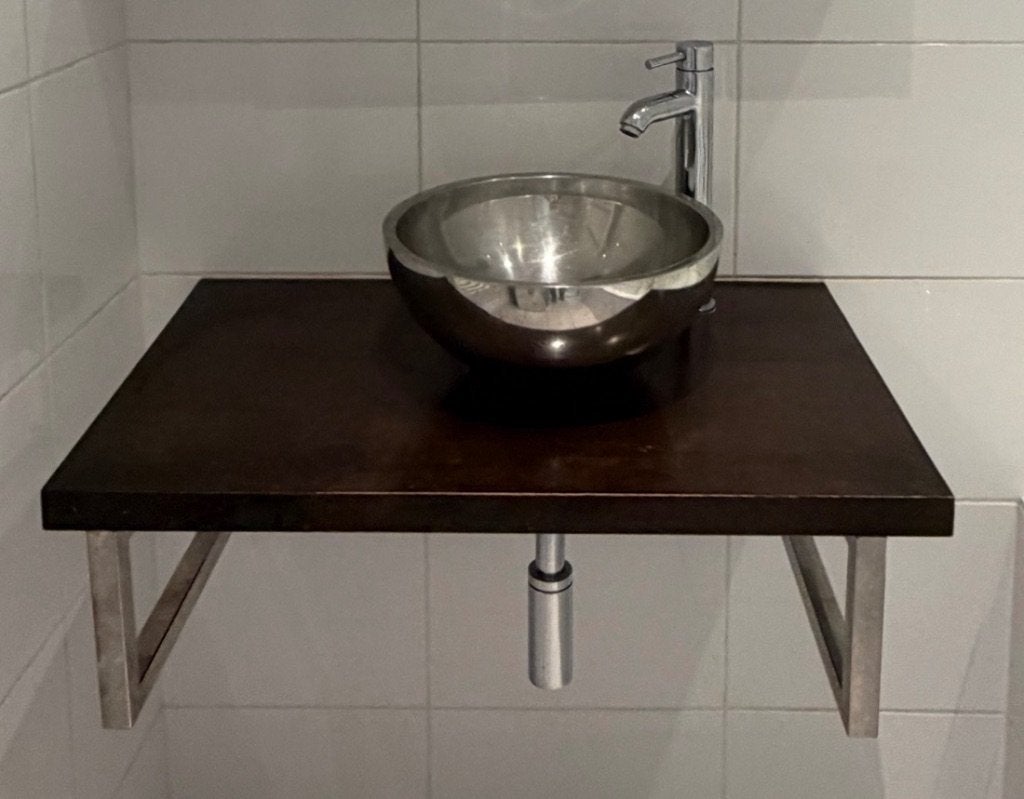 Wastafel, Doe-het-zelf en Verbouw, Sanitair, Ophalen, Gebruikt, Chroom, Wastafel