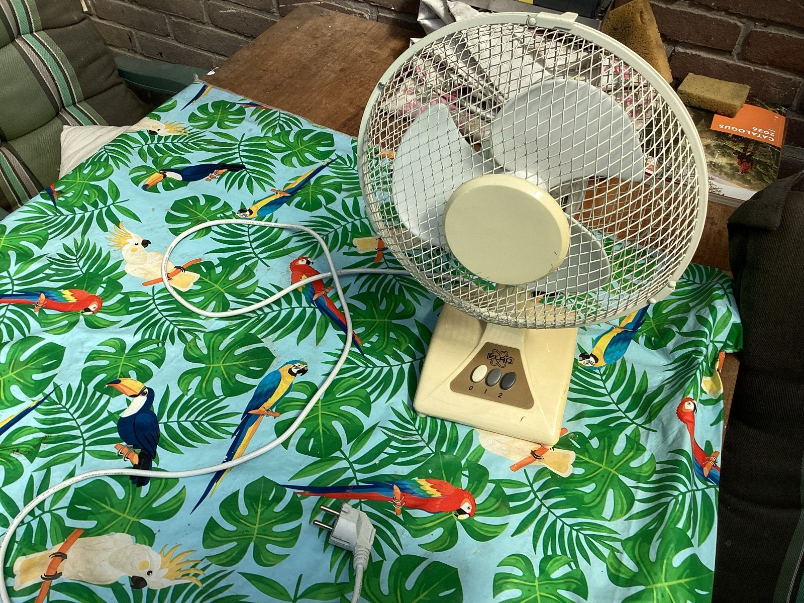 Elroy Tafelventilator 25W, 2 snelheden, zwenkfunctie, Witgoed en Apparatuur, Ophalen, Gebruikt, Tafelventilator