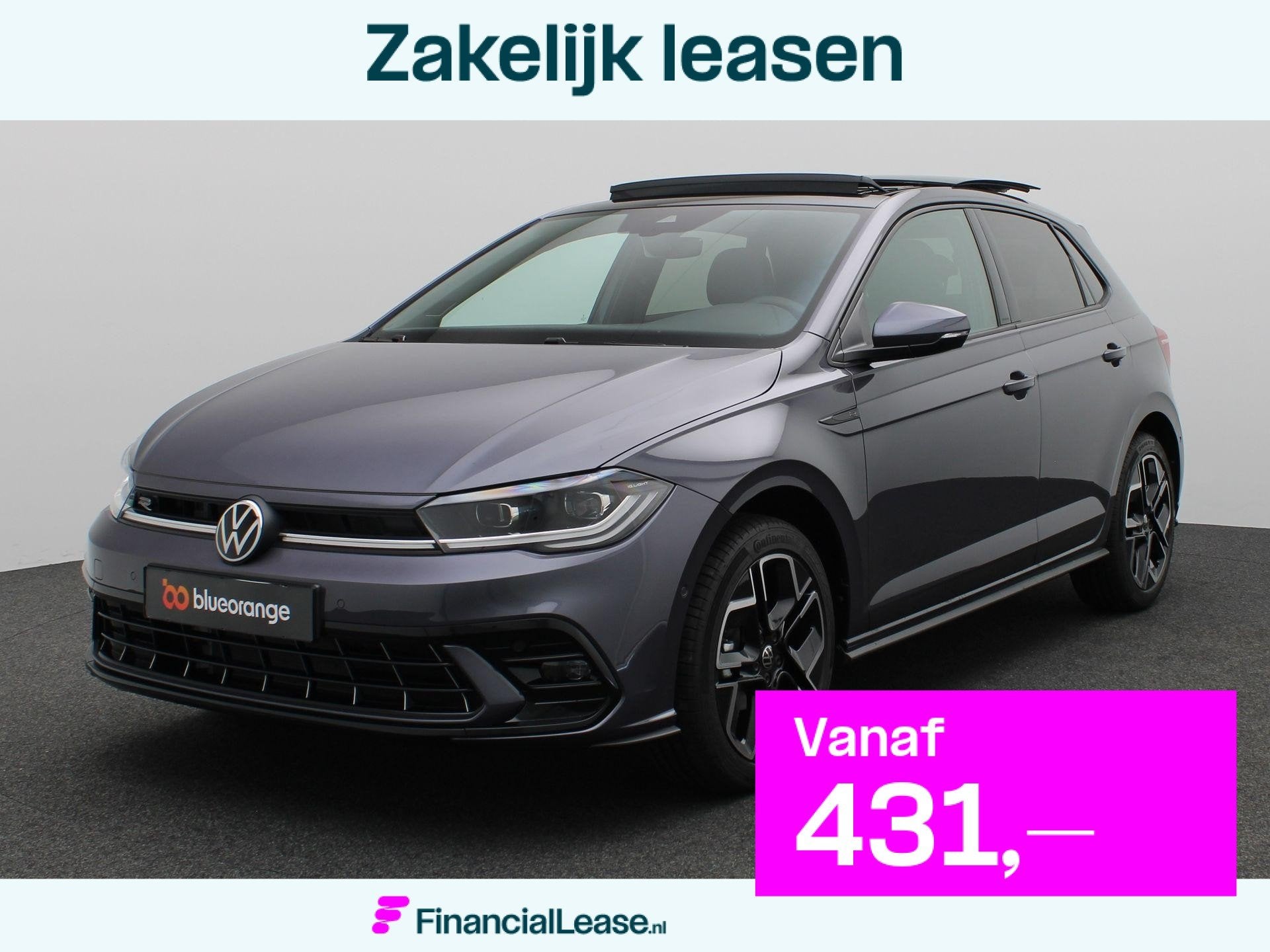 Volkswagen Polo 1.0 TSI R-Line Edition 95PK DSG Pano-Schuifd, Stof, Gebruikt, 95 pk, Bedrijf