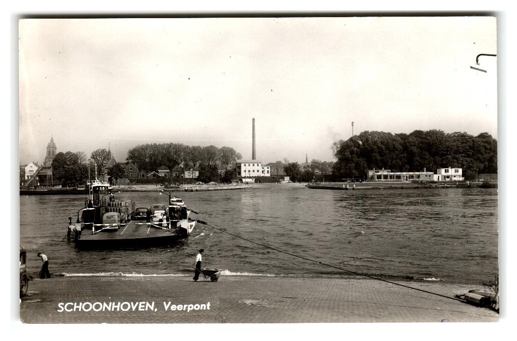 Schoonhoven, Veerpont, Verzenden, 1960 tot 1980, Gelopen, Zuid-Holland