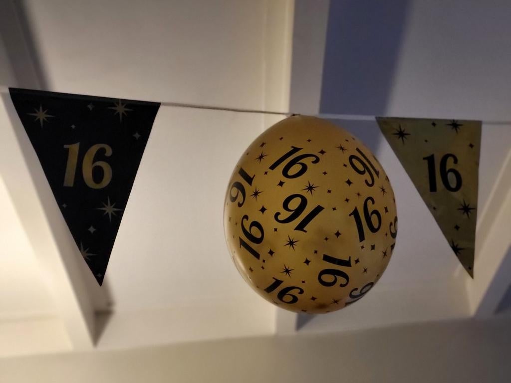 Sweet Sixteen Slinger en Ballonnen- Feestversiering, Ophalen, Nieuw, Versiering, Verjaardag