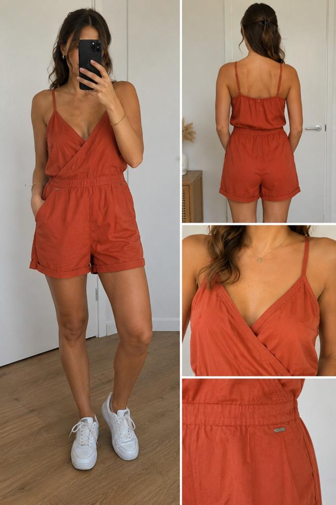 American Today playsuit / jumpsuit roestbruin maat M, Kleding | Dames, Jumpsuits, Maat 38/40 (M), Bruin, Ophalen of Verzenden
