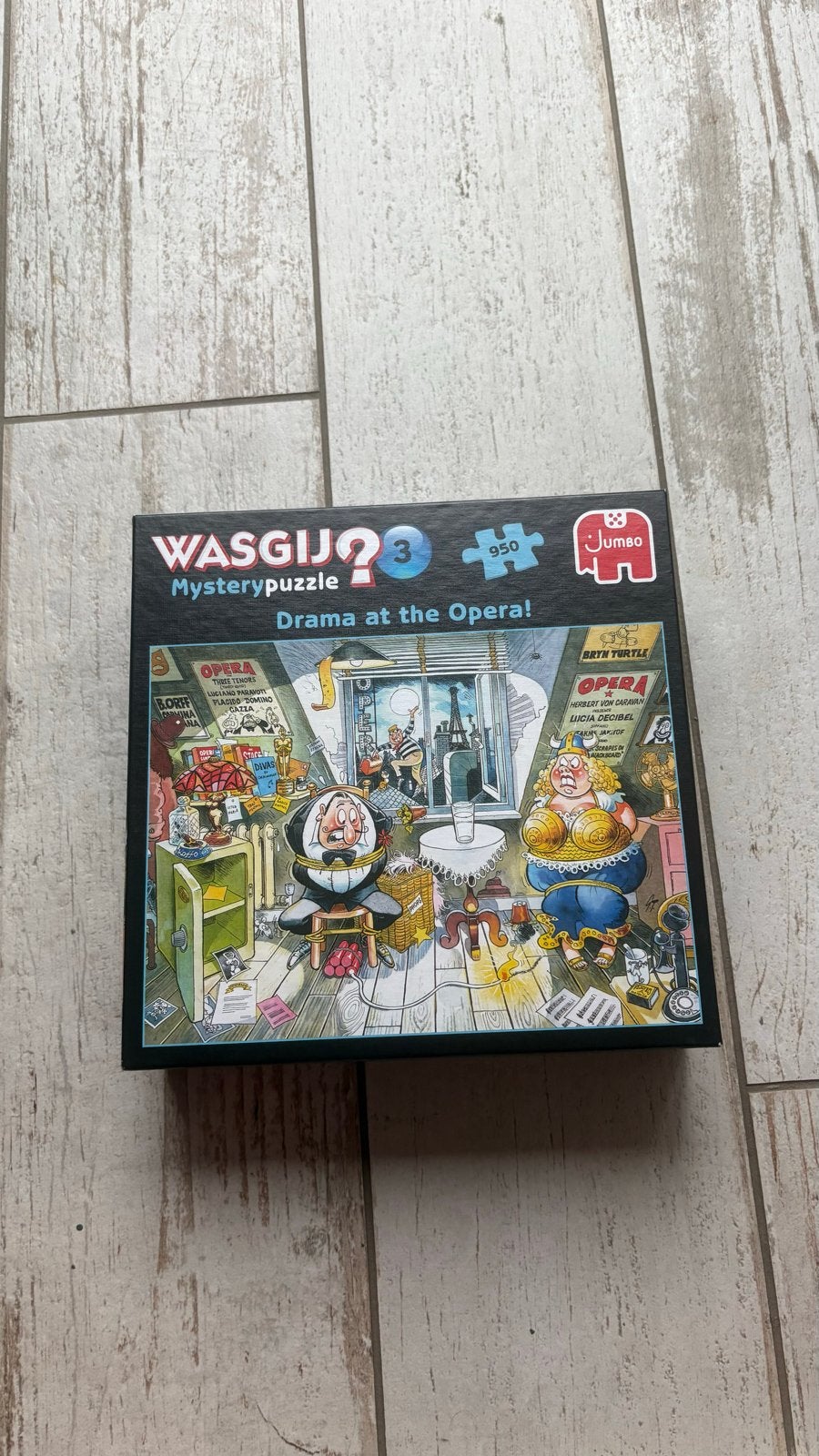 Wasgij Mystery Puzzel 3: Drama at the Opera! 950 stukjes, Ophalen of Verzenden, 500 t/m 1500 stukjes, Zo goed als nieuw, Legpuzzel