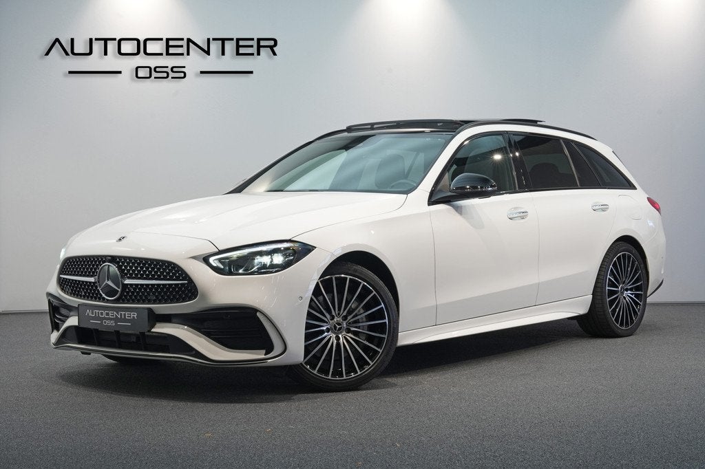 Mercedes-Benz C-Klasse Estate 300 e AMG ✅ PANO ✅ NIGHT, 12 maanden, Achterwielaandrijving, Zwart, 4 cilinders