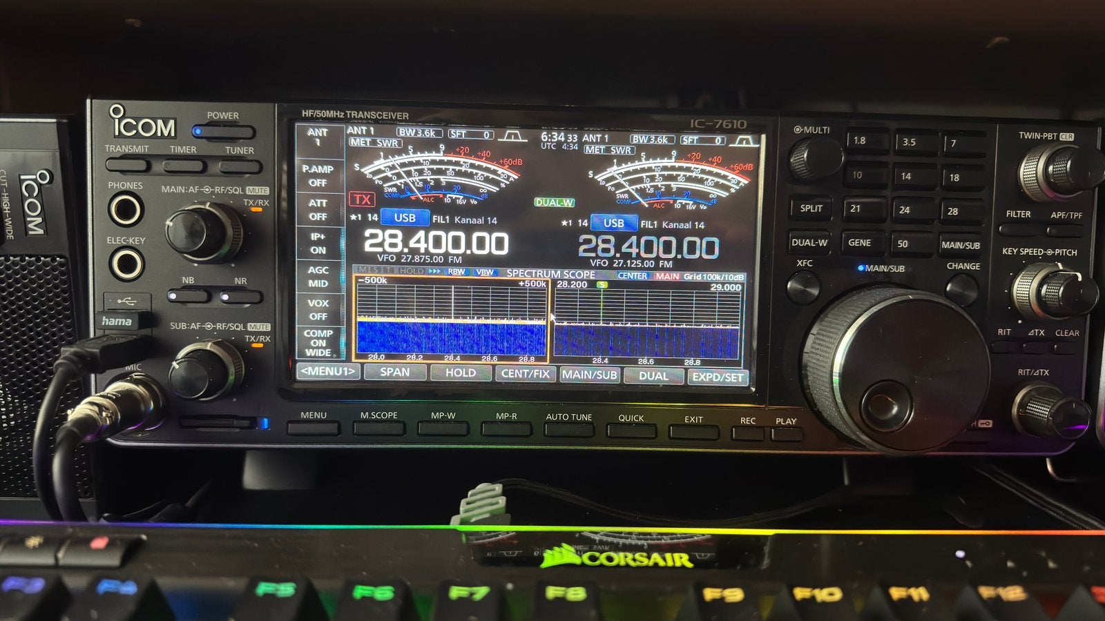 Icom IC-7610 met 2 x SP-41 speakers, Ophalen, Zo goed als nieuw
