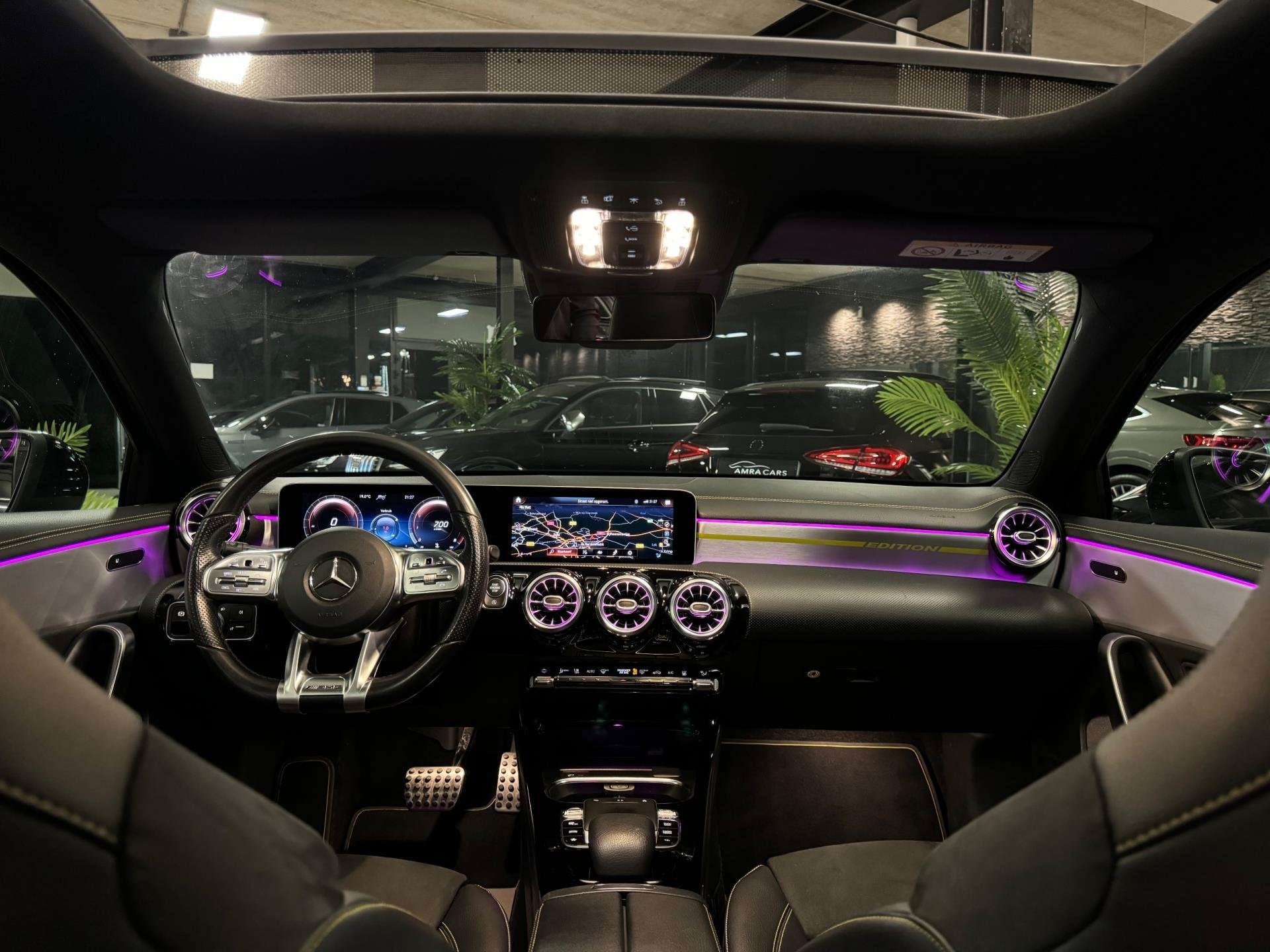 Mercedes-Benz A-klasse 220 edition one|AMG|PANO|BOMVOL!, Gebruikt, Euro 6, Zwart, Leder