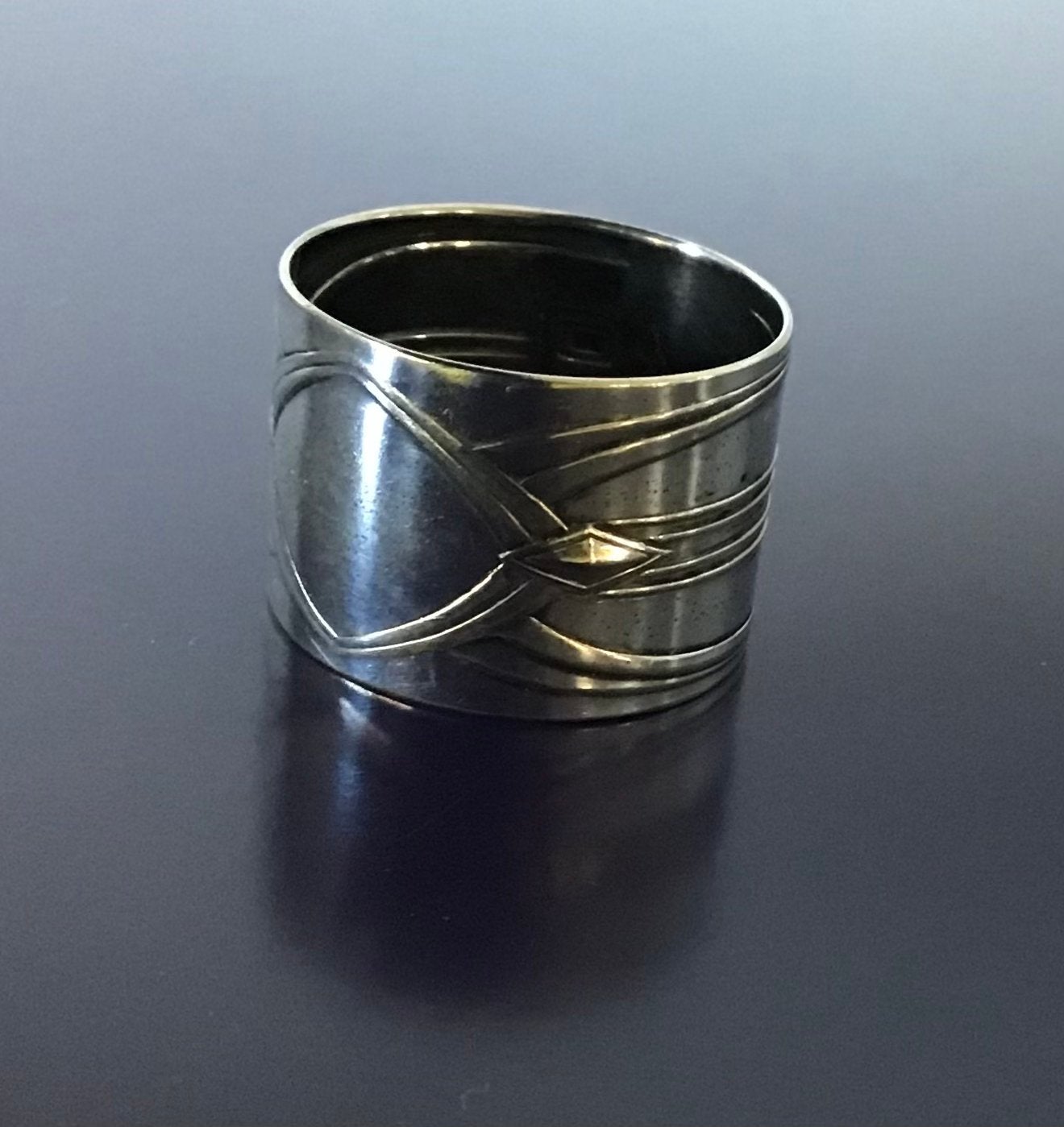 Antieke servet- / vingerdoek ring art nouveau, Ophalen of Verzenden