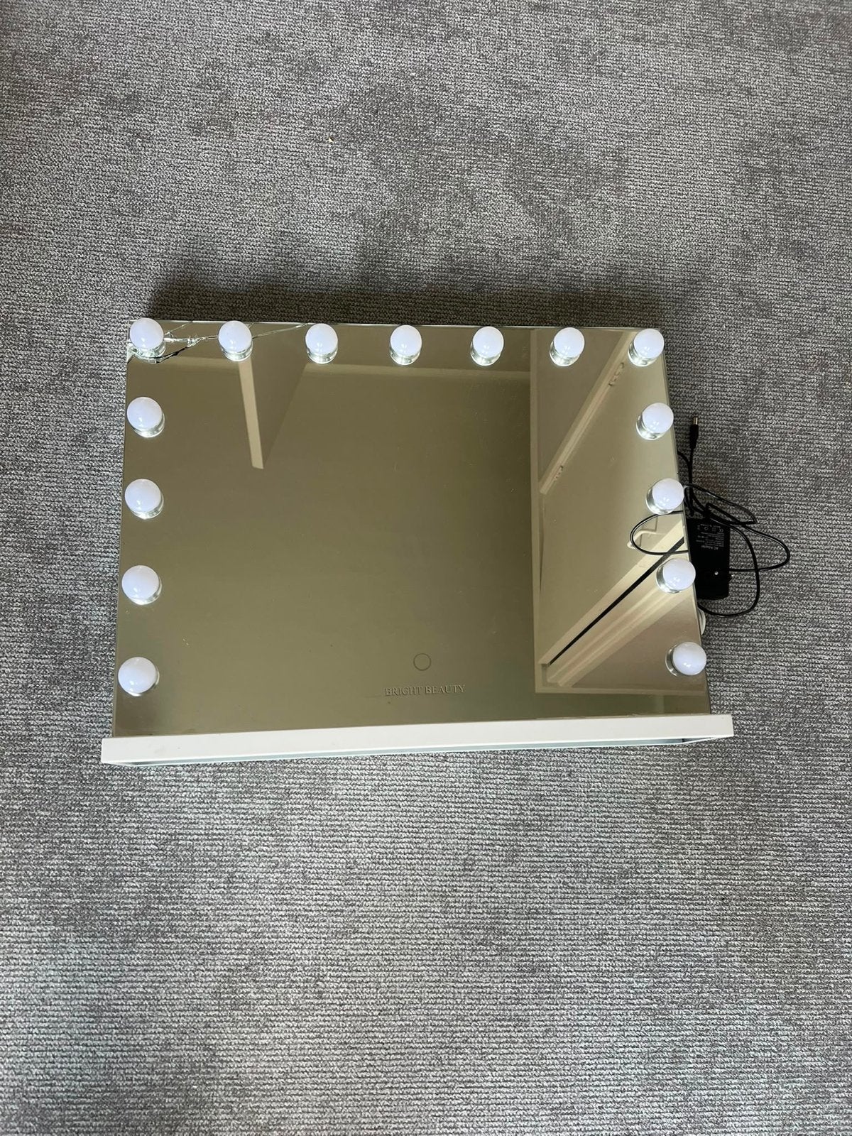 Bright Beauty make-up spiegel met verlichting, Ophalen, Gebruikt, Rechthoekig, 75 tot 100 cm