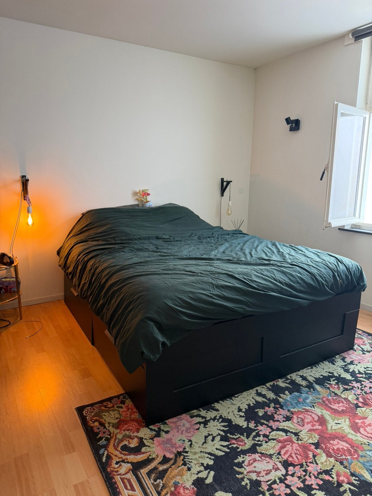 Ikea Brimnes Bed, Ophalen, Gebruikt, Zwart, Tweepersoons