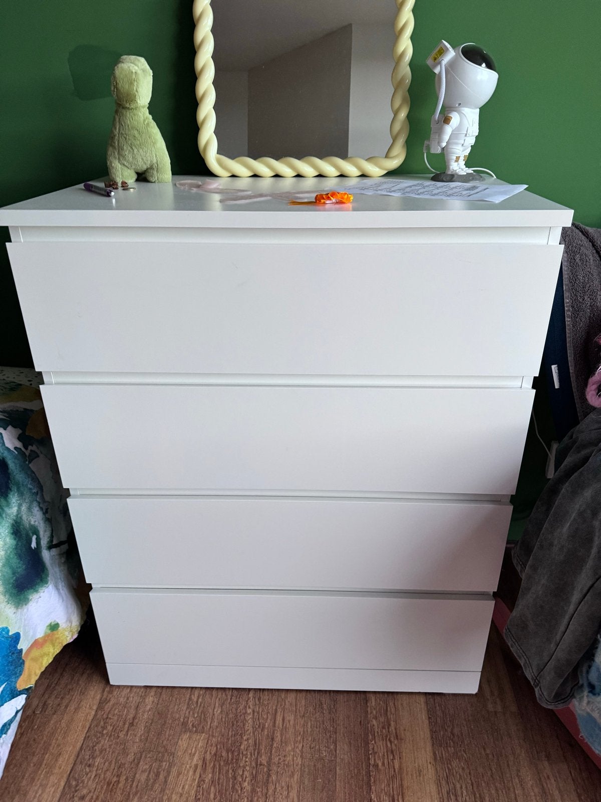 IKEA Malm Witte ladekast met 4 laden, Ophalen, Overige materialen, 100 tot 150 cm, 50 tot 100 cm