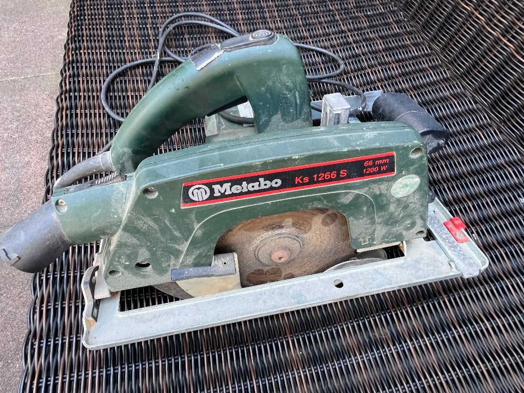Metabo Cirkelzaag KS 1266 S - 1200W, Gebruikt, Cirkelzaag, 70 mm of meer, Ophalen of Verzenden