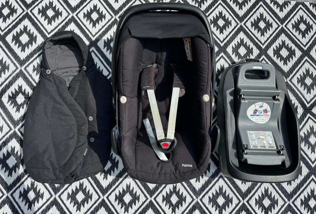 Maxi Cosi Pebble incl. Isofix en voetenzak, Ophalen, Gebruikt, Isofix, 0 t/m 13 kg