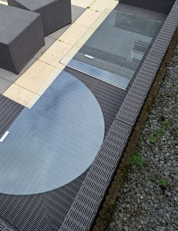 2 glazen vloerplaten houtkachel 100x60 cm – gehard glas, Huis en Inrichting, Kachels, Ophalen, Gebruikt