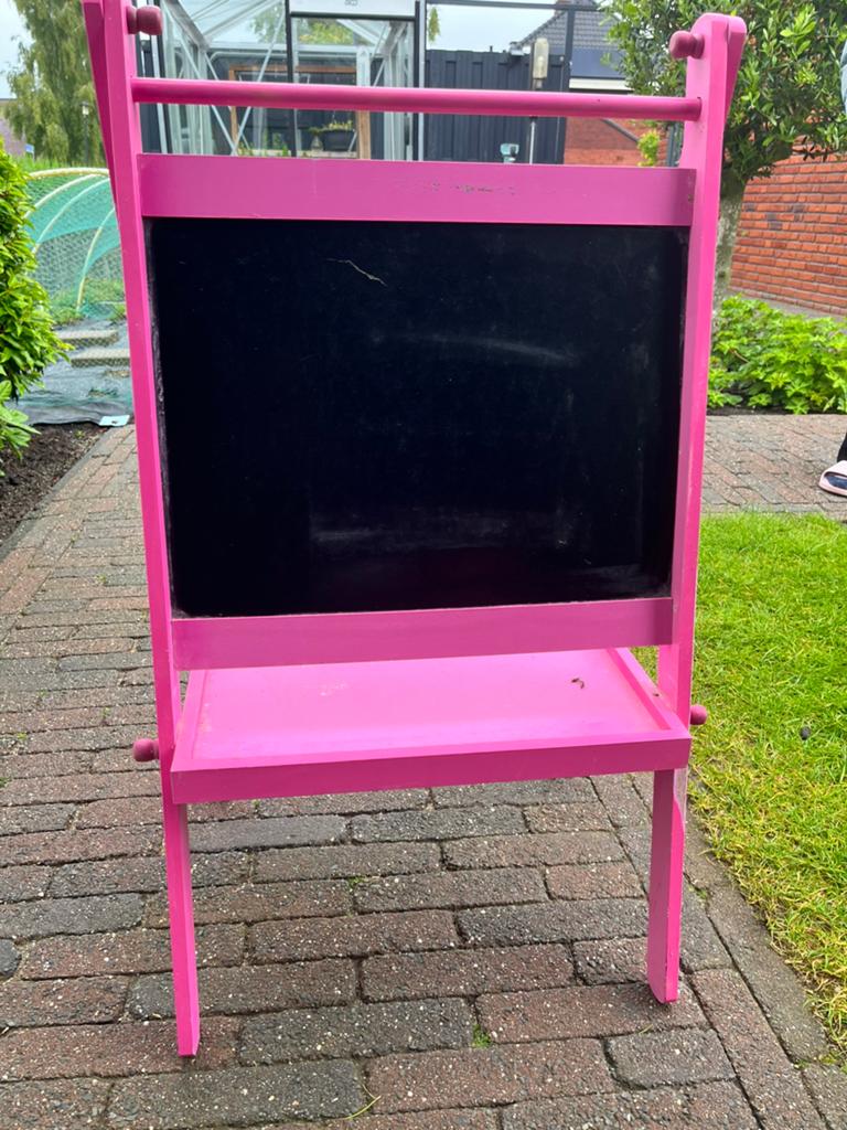 Schoolkrijtbord roze te koop., Ophalen of Verzenden, Zo goed als nieuw