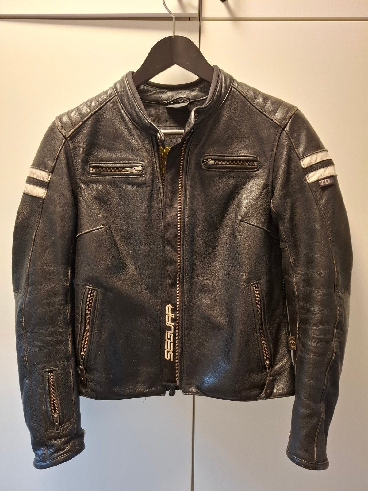 Segura Lady Retro Leren Motorjas - Maat T1 (38), Motoren, Kleding | Motorkleding, Jas | leer, Ophalen of Verzenden, Segura, Dames