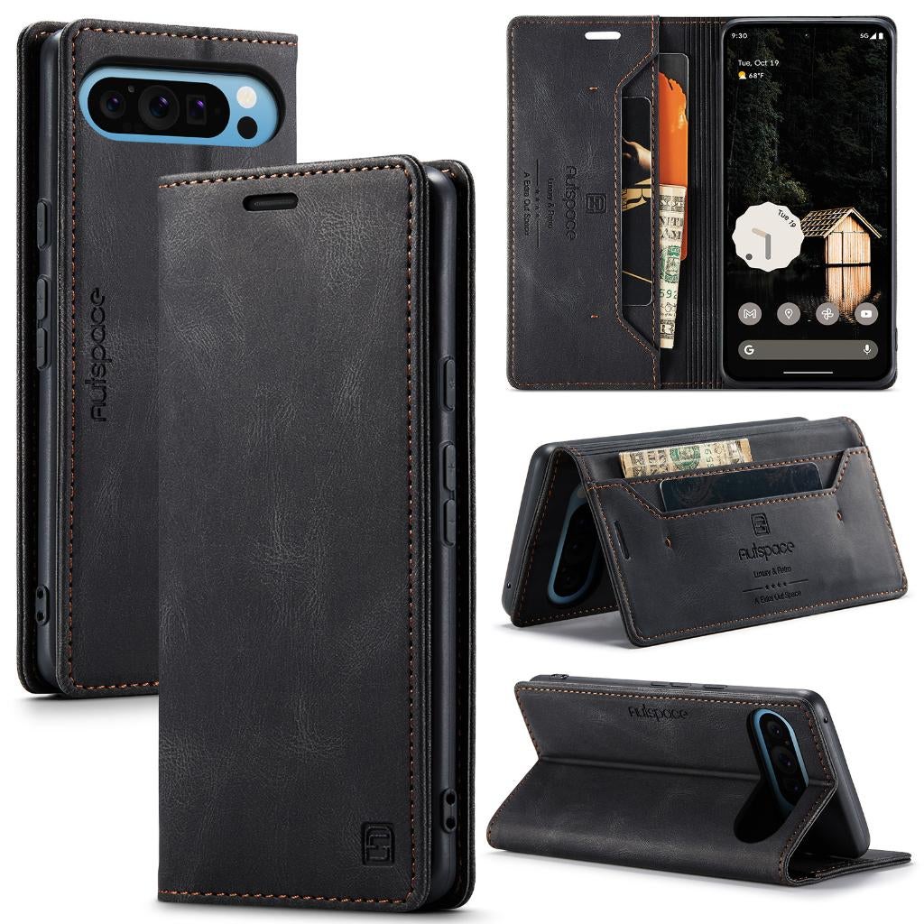 Luxe Flip Case met Kaarthouder voor Pixel 10 / 10 Pro _Zwart, Verzenden, Nieuw, Hoesje of Tasje