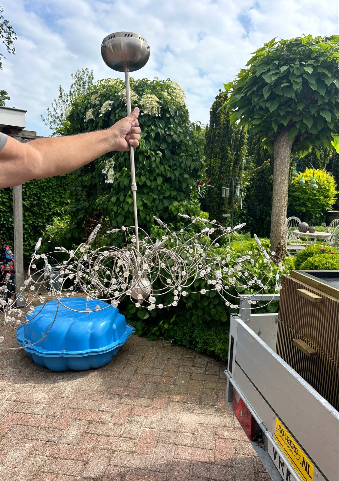 In hoogte verstelbare designlamp, 100x50 cm, Ophalen, 100 tot 150 cm, 50 tot 100 cm, Zo goed als nieuw
