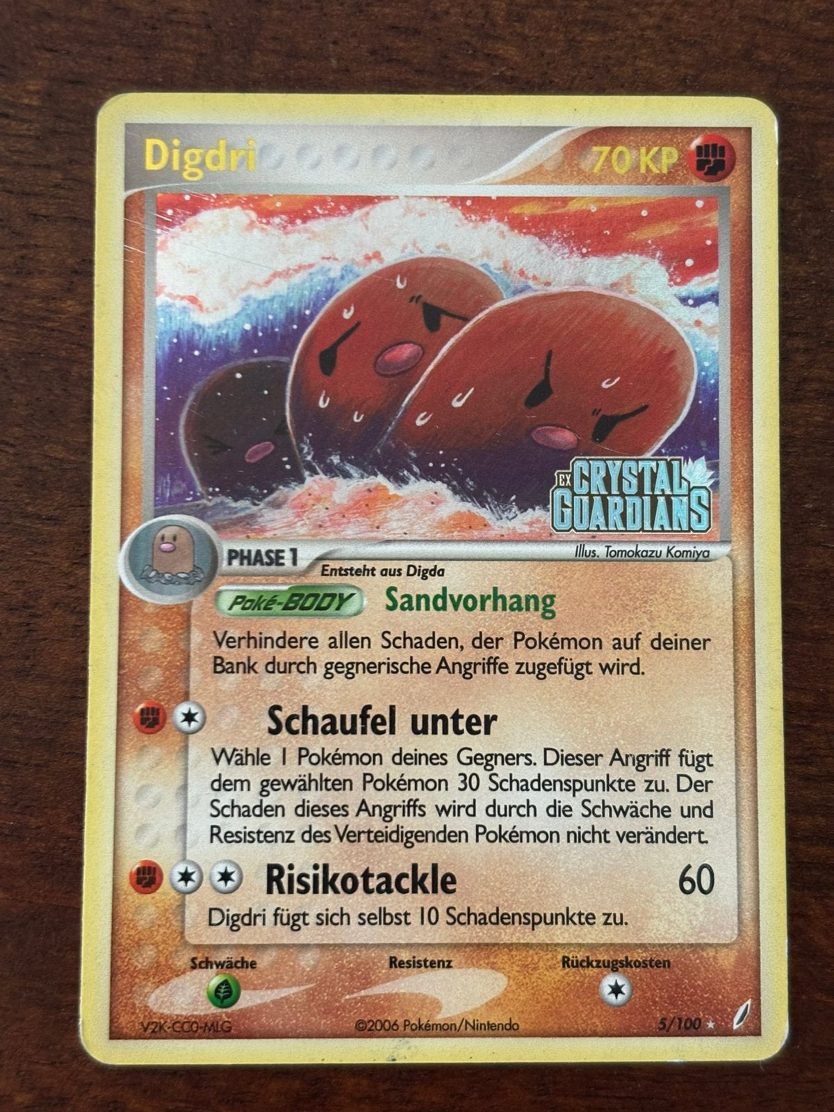 Dugtrio EX crystal guardians reverse holo stamped duits, Ophalen, Zo goed als nieuw