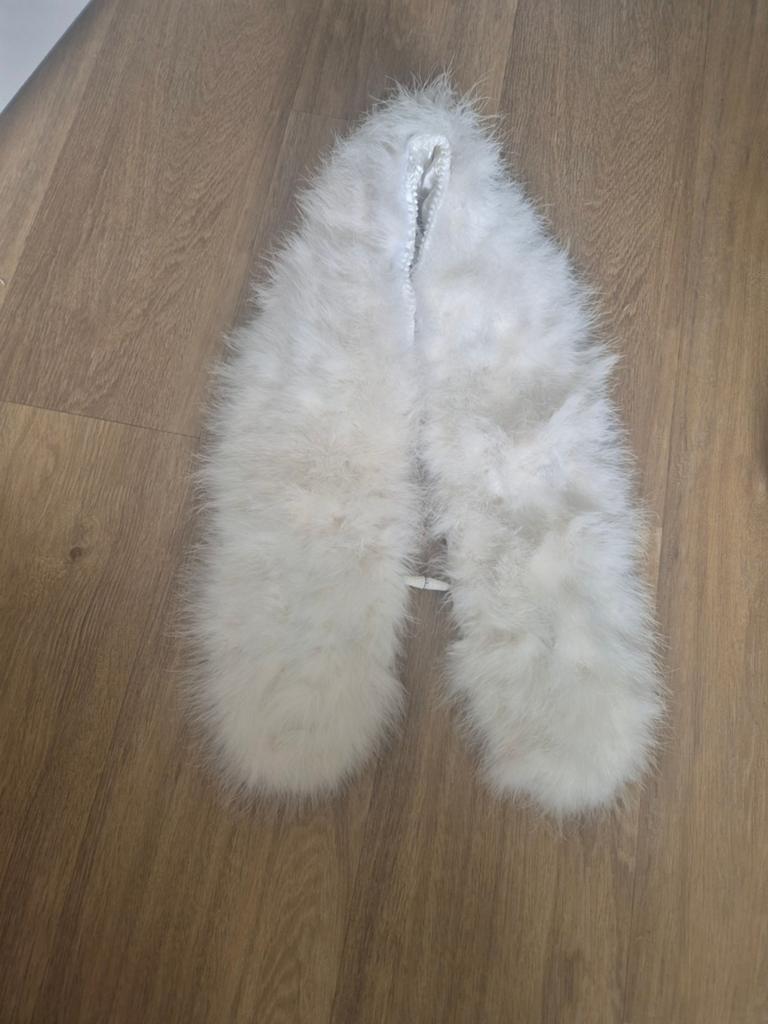 Witte sjaal van echt bont, Kleding | Dames, Ophalen of Verzenden, Nieuw, Wit, Accessoires