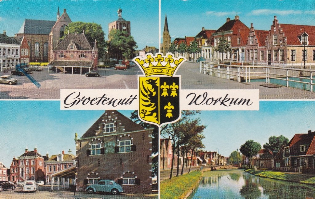 18902 Groeten uit Workum Friesland Hindeloopen Koudum, Verzamelen, Verzenden, 1940 tot 1960, Gelopen, Friesland