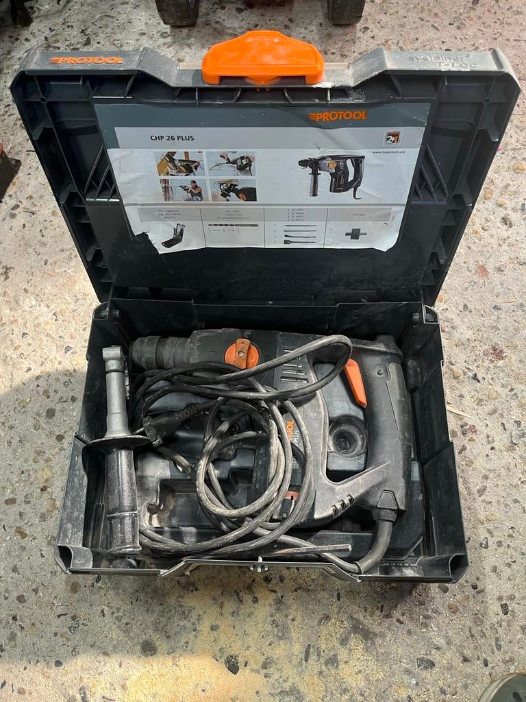 Protool Klopboormachine CHP 26 PLUS - Krachtig en Compleet, Ophalen, Boor- en/of Breekhamer, Klopboormechanisme, Gebruikt