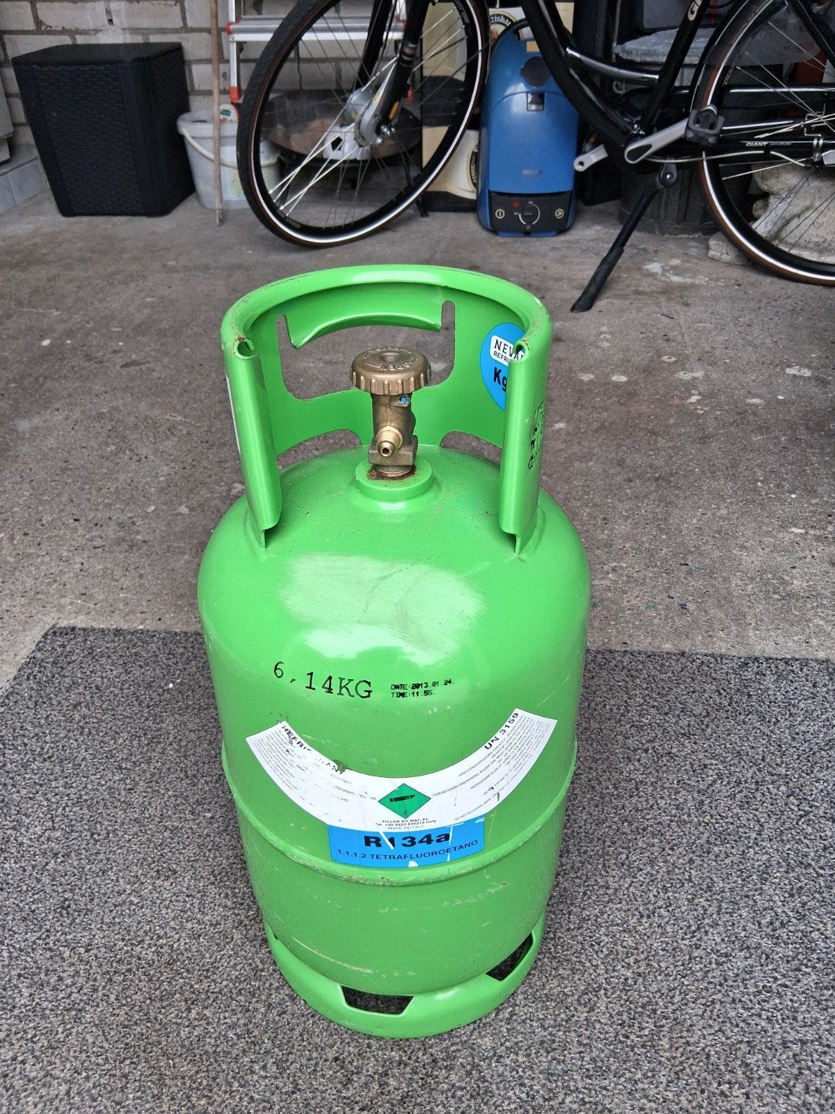 Nevada Koelmiddel R134a Gasfles (leeg), Ophalen of Verzenden, Gebruikt