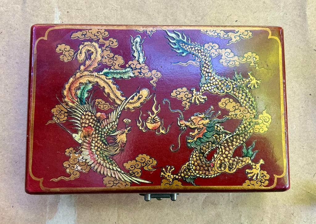 Prachtig chinees lakdoosje met telraam. (Abacus), Ophalen of Verzenden