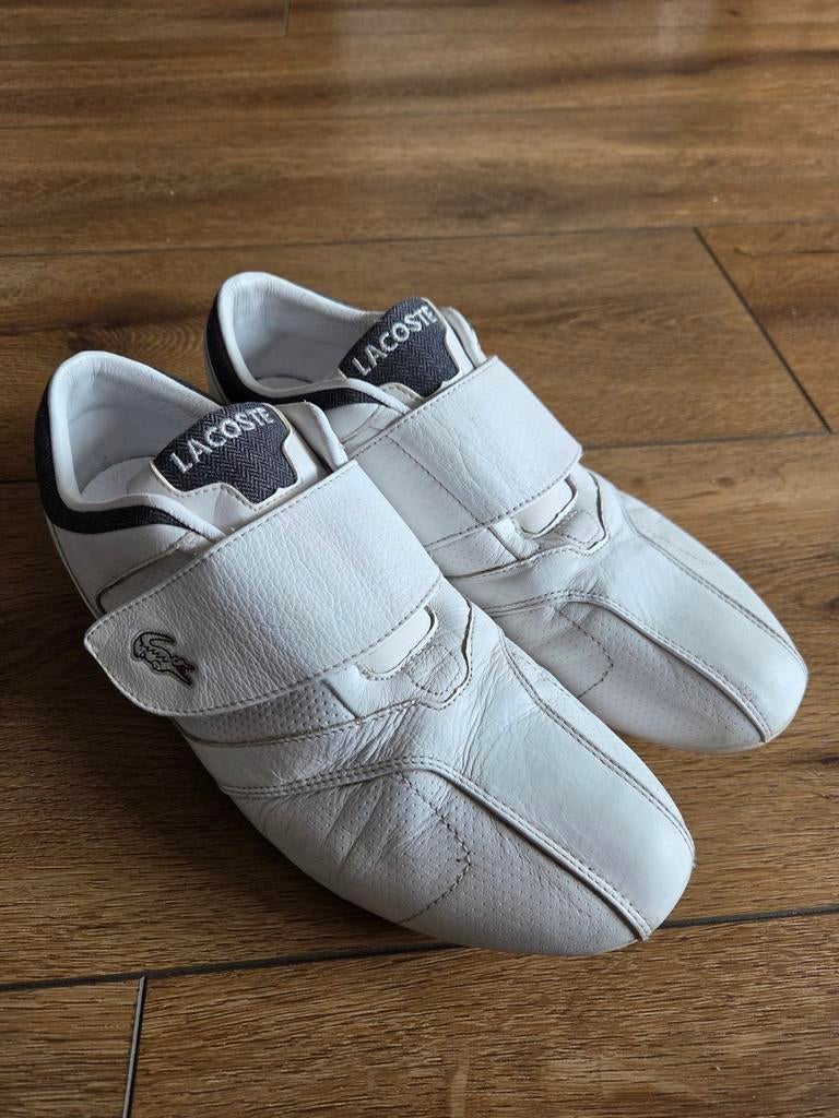 Lacoste witte sneakers met klittenband maat 44, Wit, Ophalen of Verzenden, Sneakers of Gympen, Lacoste