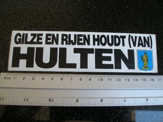sticker plaats gemeente logo wapen gilze en rijen hulten, Verzenden, Zo goed als nieuw, Overige typen